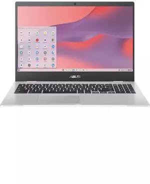 ASUS Chromebook CX1, 15.6" FHD NanoEdge Display, Intel Celeron N4500 Processor, 64GB eMMC Storage, 8GB RAM, ChromeOS, Transparent Silver, CX1500CKA-AS84F