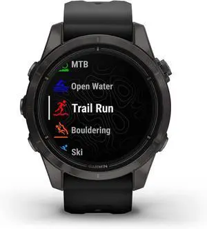 Garmin epix Pro (Gen 2) Sapphire Edition, 42mm, High Performance Smartwatch, Advanced Training Technology, Built-in Flashlight, Black