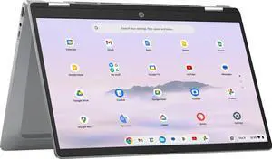 HP - 14" 2-in-1 Full HD Touch-Screen Chromebook Plus Laptop with Google AI - Intel Core i3 - 8GB Memory - 256GB UFS - Meteor Silver