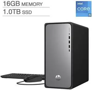 HP OmniDesk Desktop PC  Intel Core i5-14400 - Intel UHD Graphics 730  16GB Memory - 1TB SSD - Windows 11 Home