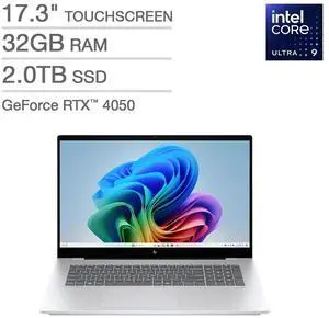 HP OmniBook 7 17.3" AI Laptop - Intel® Core Ultra 9 288V - Copilot+ PC - FHD Touchscreen - 32GB Memory - 2TB SSD - GeForce RTX 4050 - Windows 11 Home