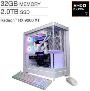 CyberpowerPC Gamer Supreme Liquid Cooled  AMD Ryzen 7 9700X 3.8GHz  AMD Radeon RX 9060 XT, 16GB  Windows 11
