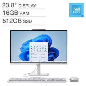 Lenovo A100 23.8" All-in-One Desktop - Intel Processor N100 - FHD 1080p - Windows 11