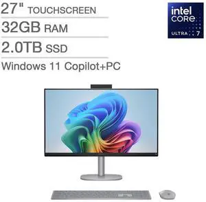 HP OmniStudio X 27" All-in-One Touchscreen AI Desktop - Intel Core Ultra 7 258V - Copilot+ PC - 1920 x 1080 - 32GB Memory - 2TB SSD - Windows 11 Home