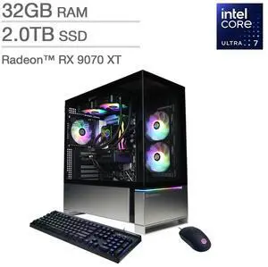 CyberPowerPC Gamer Supreme Gaming Desktop  Intel Core Ultra 7 265KF - Radeon RX 9070 XT  Windows 11