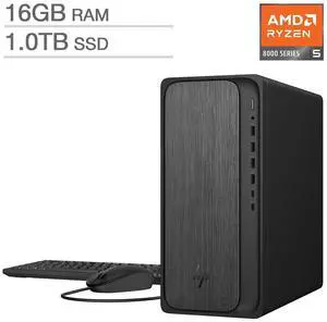 HP OmniDesk Desktop Tower - AMD Ryzen 5 8500G - 16GB Memory - 1TB SSD - Windows 11 Home