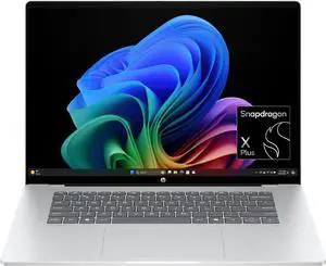 HP OmniBook 5 16 inch Next Gen AI PC, 2K Touchscreen, Snapdragon X Plus X1P-42-100, 16 GB RAM, 512 GB SSD, Qualcomm Adreno GPU, Windows 11 Home, Copilot+ PC, Glacier Silver, 16-fb0000nr