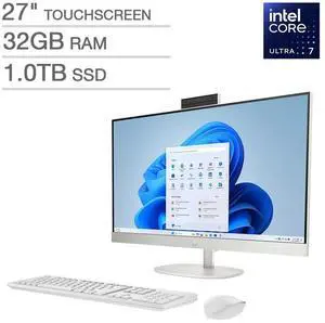 HP 27" All-in-One Touchscreen Desktop PC - Intel Core Ultra 7 255U - FHD (1920 x 1080) - 32GB Memory - 1TB SSD - Windows 11 Home