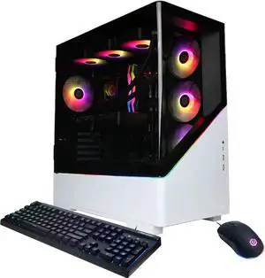 CyberPowerPC - Gaming Desktop - AMD Ryzen 7 9800X3D - NVIDIA GeForce RTX 5070 12GB - 32GB DDR5 RGB - 2TB PCIe 4.0 SSD - White