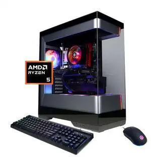 CyberPowerPC - Gaming Desktop - AMD Ryzen 5 5500 - AMD Radeon RX 6500 XT 4GB - 16GB Memory - 1TB PCIe 4.0 SSD - Black CyberPowerPC - Gaming Desktop - AMD Ryzen 5 5500 - AMD Radeon RX 6500 XT 4GB - 16GB Memory - 1TB PCIe 4.0 SSD - Black