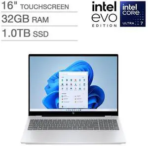 HP OmniBook 7 16" Touchscreen Laptop - Intel Evo Platform Powered by Intel Core Ultra 7 255H - 2K OLED 120Hz - 32GB Memory - 1TB SSD - Windows 11 Home