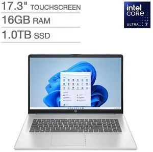 HP 17.3" Touchscreen Laptop - Intel Core Ultra 7 255U - HD+ (1600 x 900) - 16GB Memory - 1TB SSD - Windows 11 Home