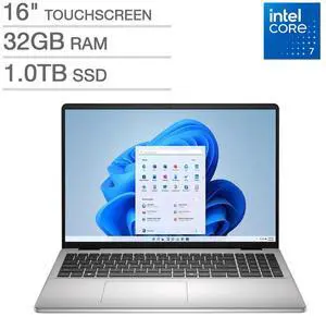 Dell 16" Laptop - Intel Core 7 150U - FHD+ (1920 x 1200) Touchscreen - 32GB RAM - 1TB SSD - Windows 11 Home