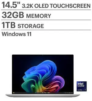Dell - Premium - 14" 3.2K OLED Touchsceen Laptop - Intel Core Ultra 7 255H 2025 - 32GB Memory - 1TB Storage - Platinum