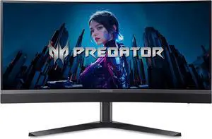 Acer Predator Gaming 1500R Curved Monitor | 34" UWQHD 3440 x 1440 MiniLED | AMD FreeSync Premium | Up to 200Hz | Up to 0.5ms | DisplayHDR 1000 | USB Type-C, DP 1.4 & 2 x HDMI 2.1 | X34 X0bmiiphux