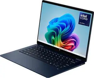 HP - OmniBook X Flip 2-in-1 - Copilot+ PC - 14" 2K Touch-Screen Laptop - Intel Core Ultra 7 - 16GB Memory - 1TB SSD - Atmospheric Blue