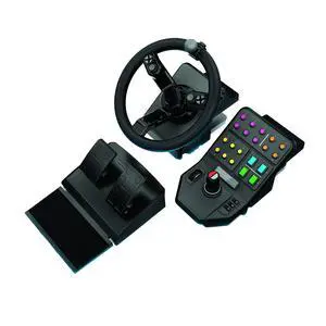 Logitech G Farm Simulator Heavy Equipment Bundle (2nd Generation), Steering Wheel Controller for Farm Simulation 2025 (and Previous Versions), Wheel, Pedals, Vehicle Side Panel Control Deck for PC