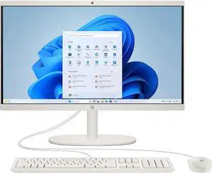 HP - 21.5" All-in-One - Intel N100 - 8GB Memory - 128GB UFS - Cashmere White