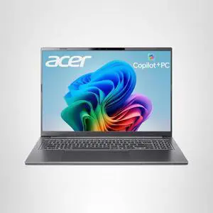 acer Aspire 16 AI Copilot+ PC | 16" WUXGA 120Hz 100% sRGB Display | Snapdragon X | NPU: 45 Tops - GPU: Up to 1.7 TFLOPs | 16GB LPDDR5X | 512GB PCIe Gen 4 SSD | Wi-Fi 7 | A16-11M-X0LW