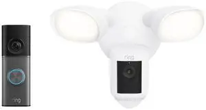 Ring Wired Doorbell Pro and Floodlight Cam Pro Bundle