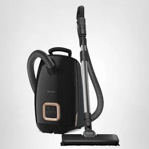 Miele Guard L1 AllFloor Bagged Canister Vacuum Cleaner with AirClean Plus Filter, AllTeQ Universal Floorhead, and AllFloor Floorbrush, LED Display Panel, in Obsidian Black/Rose Gold Miele Guard L1 AllFloor Bagged Canister Vacuum Cleaner with AirClean Plus Filter, AllTeQ Universal Floorhead, and AllFloor Floorbrush, LED Display Panel, in Obsidian Black/Rose Gold