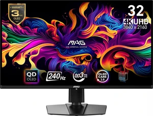 MSI - MAG 321UPXB QD-OLED G-SYNC Compatible 32" QD-OLED UHD 240Hz 0.03ms Gaming Monitor with Display HDR TB400 (DP, HDMI, USB) - Black MSI - MAG 321UPXB QD-OLED G-SYNC Compatible 32" QD-OLED UHD 240Hz 0.03ms Gaming Monitor with Display HDR TB400 (DP, HDMI, USB) - Black