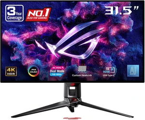 ASUS ROG Swift 32" 4K OLED Gaming Monitor(PG32UCDMR)-UHD (3840 x 2160), QD-OLED, 240 Hz, 0.03ms, FreeSync Premium Pro & G-Sync Compatible DCI-P3 99%, True 10-bit, 90W USB-C ASUS ROG Swift 32" 4K OLED Gaming Monitor(PG32UCDMR)-UHD (3840 x 2160), QD-OLED, 240 Hz, 0.03ms, FreeSync Premium Pro & G-Sync Compatible DCI-P3 99%, True 10-bit, 90W USB-C