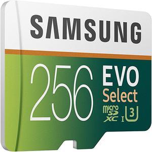 Samsung 256GB 100MB/s (U3) MicroSDXC EVO Select Memory Card with Adapter (MB-ME256GA/AM)