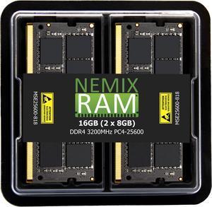 NEMIX RAM 16GB (2X8GB) DDR4 3200MHZ PC4-25600 1Rx8 1.2V 260-PIN ECC SODIMM KIT