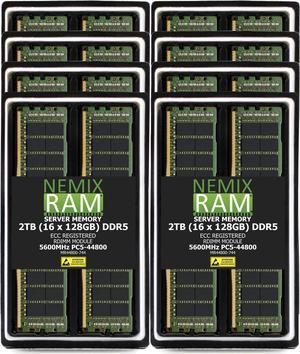 NEMIX RAM 2TB (16X128GB) DDR5 5600MHz PC5-44800 4Rx4 1.1V 288-PIN ECC RDIMM Registered Server Memory Kit Compatible with Supermicro B13DEE Motherboard