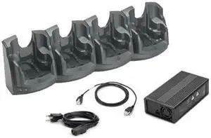 CRD7000-4000ER 4-Slot Charger Cradle with Network/Ethernet: for MC70, MC75, MC75A Handhelds | Power Assembly Included