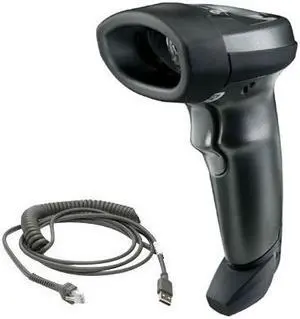Symbol LI2208 1D Barcode Scanner with 15Ft Coiled USB Cable