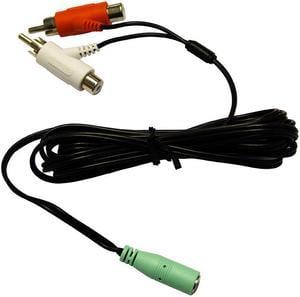 3.5mm Female RCA Y Splitter Cable for Turtle Beach Headphones by Mars Devices