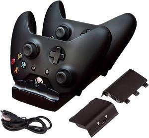 Xbox One Controller Charger, Dual Charging Docking Station for Microsoft Xbox One, Xbox One X, Xbox One S, Xbox One Elite Wireless Controller with 2 Rechargeable Batteries
