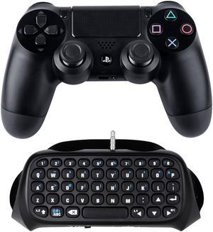PS4 Controller Keyboard, Wireless Bluetooth Keypad Mini Chatpad Rechargeable Online Gaming Live Chat Message Gamepad Keyboard  with Built-In Speaker & 3.5MM Audio Jack for Playstation 4 Dualshock
