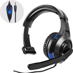 PS5 PS4 Headset with Mic One Ear Mono Gaming Headphones with Microphone Control 35MM Wired Unilateral Headset for Playstation 5 4 Xbox Series XS Xbox One Nintendo SwitchLite Laptop  PC