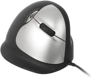 Ergoguys - RGOHELA - R-Go Tools Wired Vertical Ergonomic Mouse, Large, Right Hand, Black - Cable - Black - 1 Pack -
