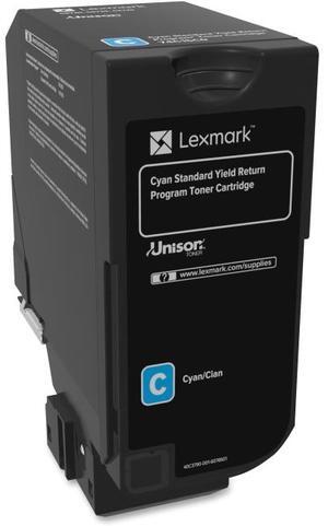 Lexmark 74C1SC0 Return Program Toner Cartridge - Cyan