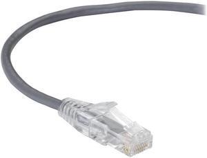 BLACK BOX C6APC28-GY-01 CAT6A 500-MHZ STRANDED ETHERNET PATCH CABLE - UNSHIELDED (UTP), CM PVC, SNAGLESS