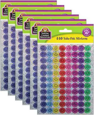 TEACHER CREATED RESOURCES (6 PK) MINI HAPPY FACES SPARKLE