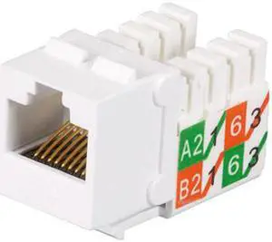 GigaTrue2 CAT6 Jack, Universal Wiring, Component Level, Single Pack, White