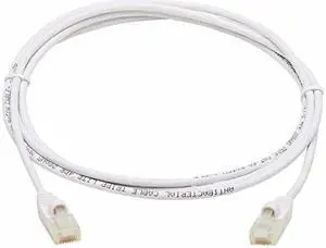 TRIPP LITE N261AB-S06-WH 6 ft. Cat 6A White Safe-IT Cat6a 10G-Certified Snagless Antibacterial Slim UTP Ethernet Cable (RJ45 M/M), White, 6 ft.