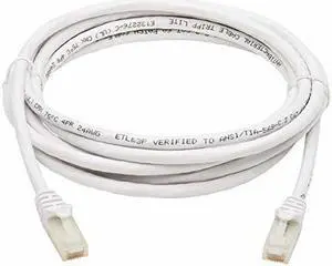 TRIPP LITE N261AB-014-WH 14 ft. Cat 6A White Safe-IT Cat6a 10G Certified Snagless Antibacterial UTP Ethernet Cable (RJ45 M/M), White