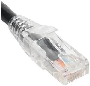 PATCH CORD CAT6 CLEAR BOOT 10' BLACK