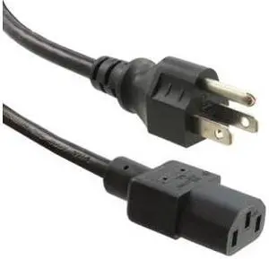 Unirise PWCDC13515P15A06FBLK 6 ft. Desktop/ Monitor Replacement Power Cable