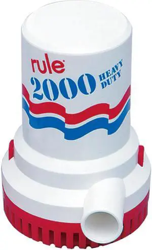 RULE 2000 GPH NON AUTOMATIC BILGE PUMP 12V