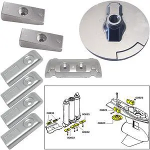 TECNOSEAL ANODE KIT VERADO 6 W/ HARDWARE ALUMINUM POLYBAG 20816AL