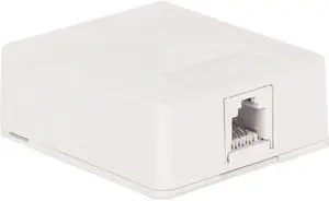 ICC IC625SB6WH SURFACE MOUNT JACK, 6P6C, WHITE