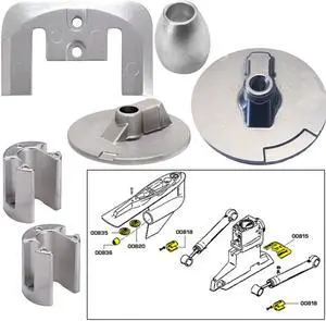 TECNOSEAL ANODE KIT MERC BRAVO 3 2004-PRESENT W/ HARDWARE