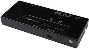 StarTech.com 2x2 HDMI Matrix Switch - 4K with Fast Switching, Auto-sensing and Serial Control